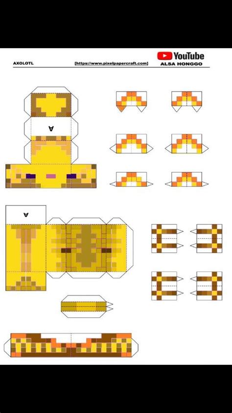 Axolotl Minecraft Manualidades De Minecraft Minecraft Para Armar