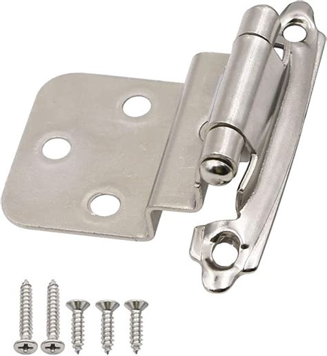 38 Inch Offset Inset Cabinet Hinges Self Closing Inset Satin Nickel