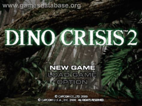 Dino Crisis 2 Sony Playstation Artwork Title Screen