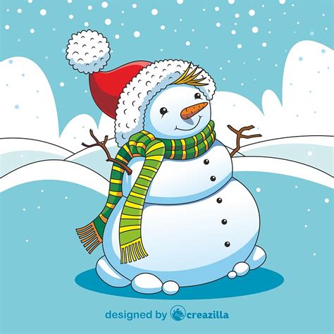 Christmas Snowman Vector Free Download Creazilla