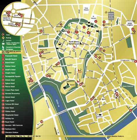 Ortodoxo Manual Impresionante Krakow Walking Tour Map Serm N Perfecto