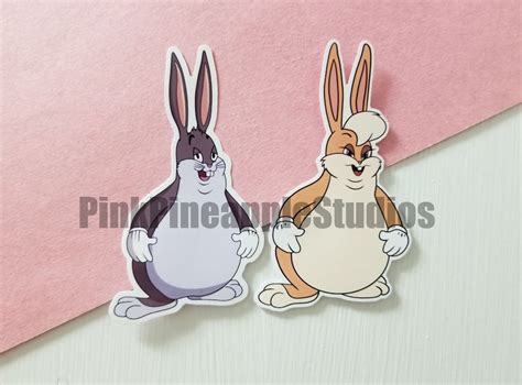 Big Chungus And Lola Chungus Sticker Lola And Bugs Bunny Meme Etsy