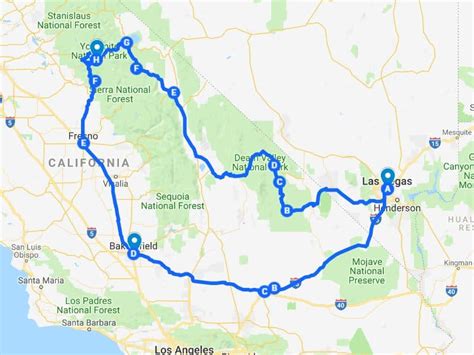 Discovering The Route Yosemite National Park To Las Vegas