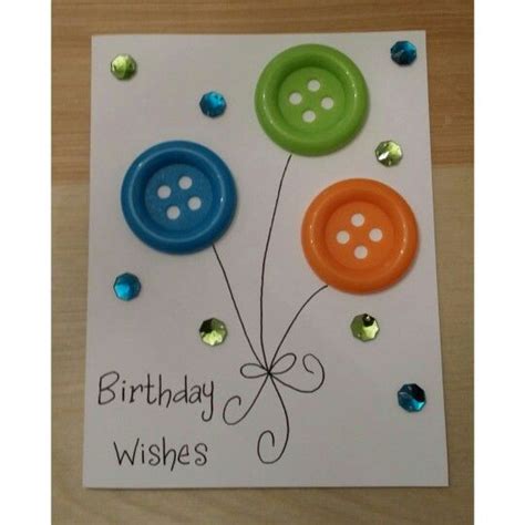 Diy Large Buttons Birthday Card Happy Birthday Cards Handmade