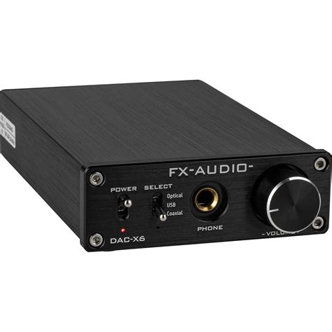 Fx Audio Dac X6 Hi Fi 24 Bit192 Khz Dac With Headphone Output Black