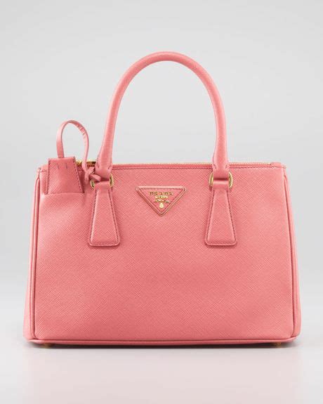 Prada Mini Saffiano Lux Tote Bag In Pink Lyst