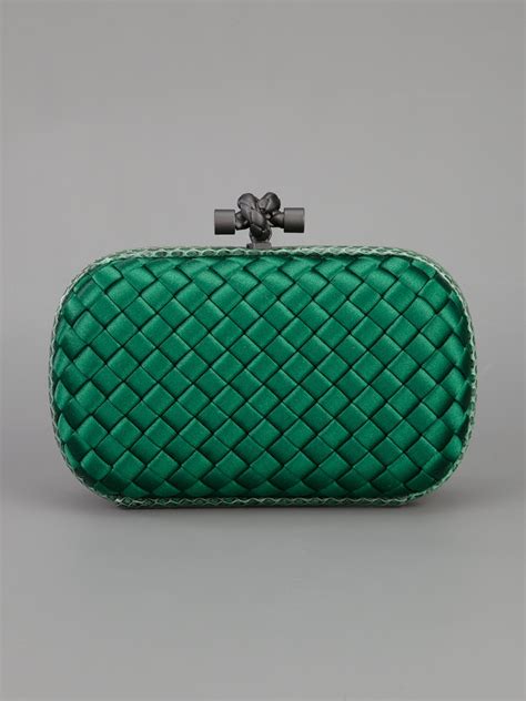 Lyst Bottega Veneta Woven Clutch Bag In Green
