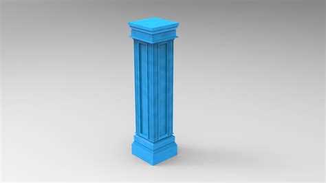 Iconic Square Pillar Column For 3d Print 3d Model 3d Printable Cgtrader