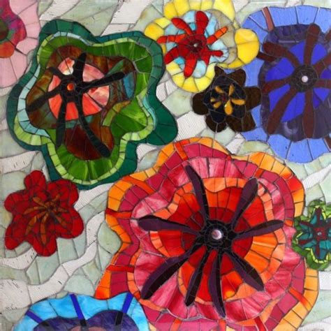 Flower Power Glass Mosaic By Chrystal Mosaic Art Abstract Mosaic