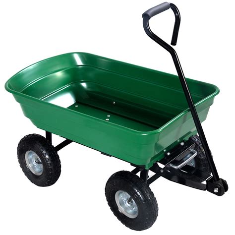 New 650 Lbs Garden Dump Cart Wagon Wheel Barrow Tc2145s