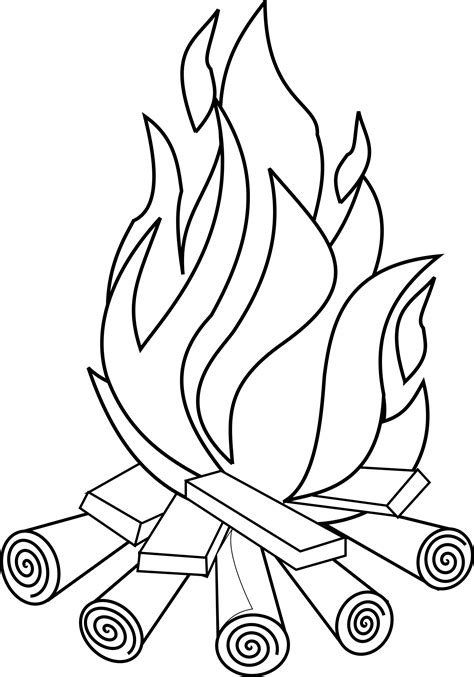 Flames Clipart Line Drawing Flames Line Drawing Transparent Free For