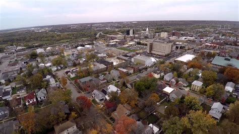 Downtown Lafayette Indiana From Above 4k Youtube
