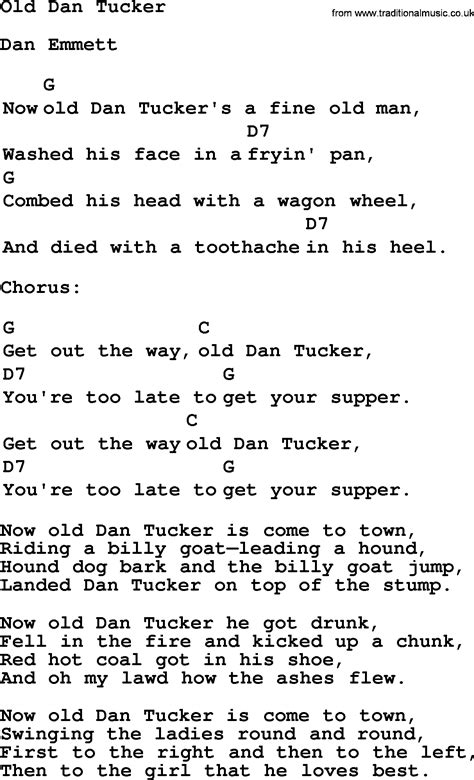 Top 1000 Folk And Old Time Songs Collection Old Dan Tucker Lyrics