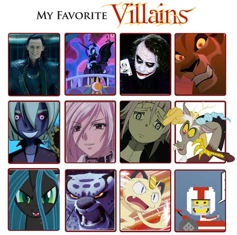 My Favourite Villains By Jld816 On Deviantart