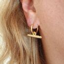 Gold Bar Hoop Earrings By Misskukie Notonthehighstreet Com