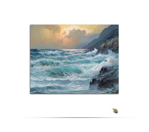 Seascape Paint By Number Kit Sunset Seaside Diy Kit For Adult Etsy