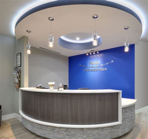 Heller Orthodontics Medical Office Design Modern Reception Desk