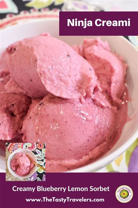 Ninja Creami Creamy Blueberry Lemon Sorbet Recipe Healthy Ice Cream