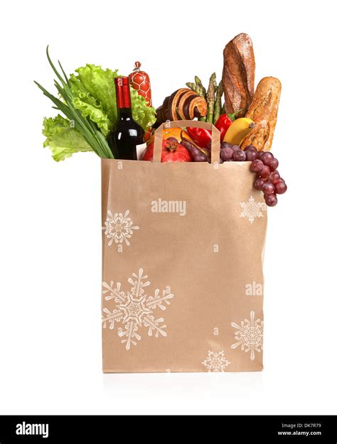 A Paper Bag Full Of Groceries Stock Photo Alamy
