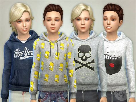 The Sims 4 Hoodie For Boys P06 Mesh By Lillka Available At The Sims