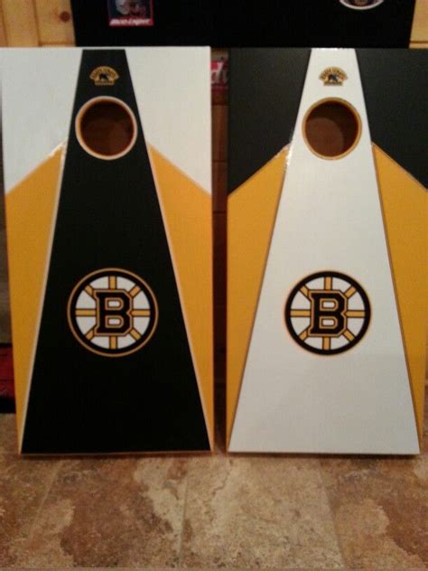 Boston Bruins Cornhole Cornhole Designs Cornhole Boards Designs