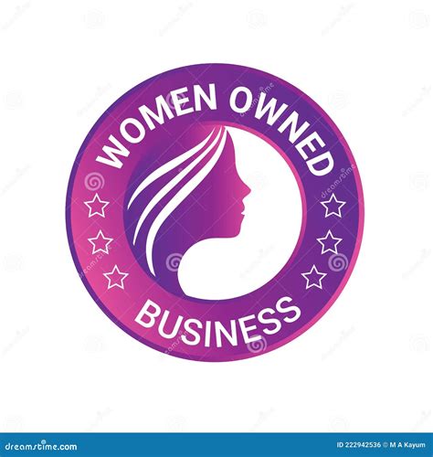 Women Owned Logo Women Owned Vector Logo Design Stock Vector
