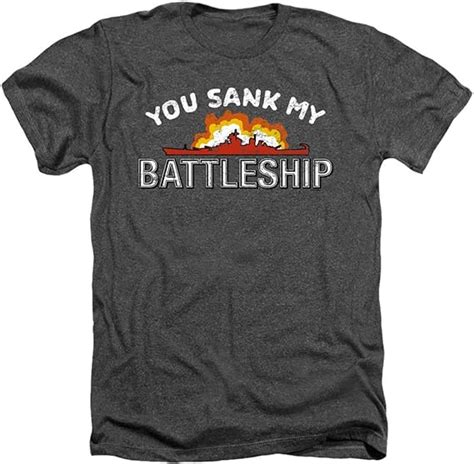 Battleship Heather T Shirt You Sank My Ship Charcoal Tee Amazonde