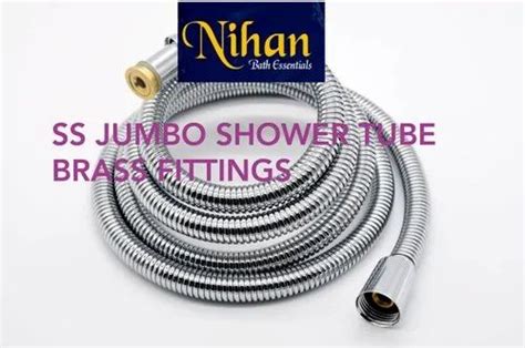 NIHAN Silver Stainless Steel Shower Tube Dimension Size 1 Mtr 1 5