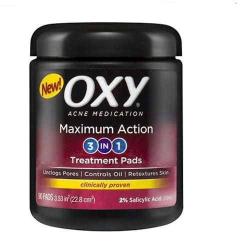 Oxy Maximum Action 3 In 1 Treatment Pads 90 Ea Pack Of 2