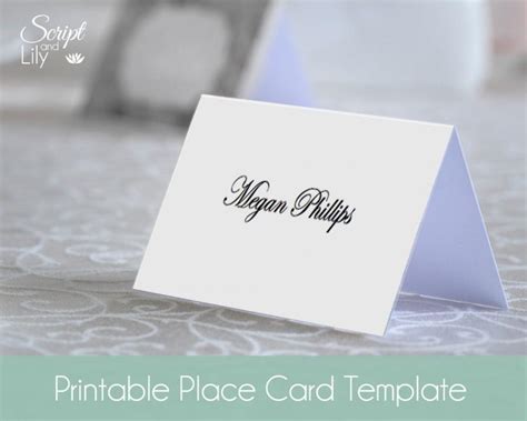 After customizing and designing your free place card template, you position these on the dining table. Invitation - Blank Place Name Card Template #2602495 ...