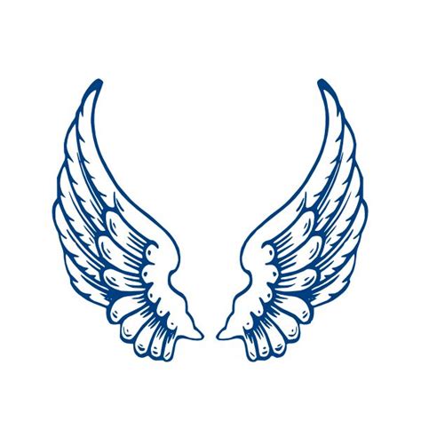 Angel Wing Outline Clipart Best