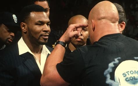 Mike Tyson In Wwe Video When Boxing Legend Tyson Confronted Stone Cold Steve Austin 25 Years