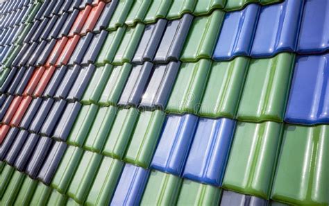 Colorful Ceramic Roof Tiles Stock Photo Image Of Design Colorful