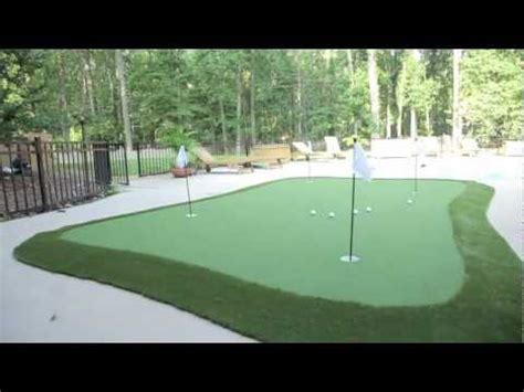 A golf backyard putting green is a great way to practice the sport from the comfort of your own you can find sod that you install yourself for around.50 a ft. Dave Pelz GreenMaker putting green system - YouTube