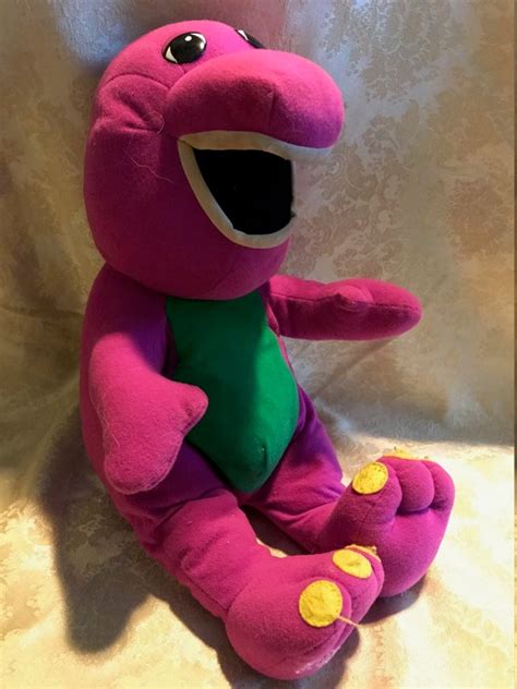 Vintage Talking Barney The Dinosaur 18 Plush Toy 1992 Etsy Ireland