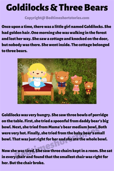 Three Bears And Goldilocks Story With Pictures PeepsBurgh Com