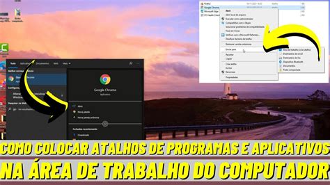 COMO COLOCAR ATALHOS DE PROGRAMAS E APLICATIVOS NA ÁREA DE TRABALHO DO