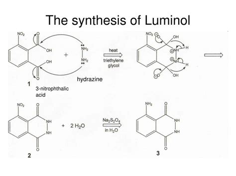 Ppt Luminol Structure Synthesis Chemical Reaction And Its