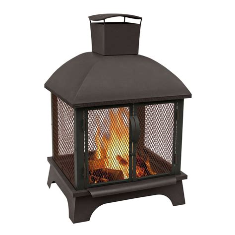 Chilli cosmos fire glass diamond 1 inchfire pit glass rocks for propane or gas fire pit （10 pounds white/cobalt blue/margarita azura blue blend） gift package. Landmann USA 26-in W Black Sandpaint Steel Wood-Burning ...