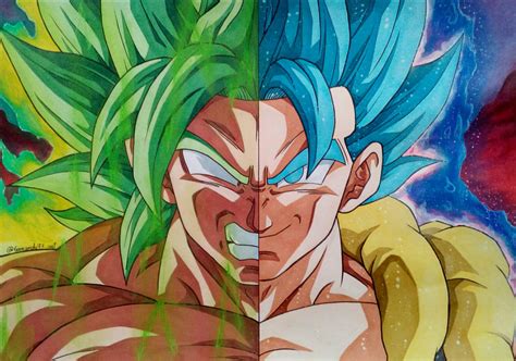 The burning battles, is the eleventh dragon ball film. Broly ssj full power vs Gogeta ssjblue | Dibujo | Dragon Ball Z🈴 Amino