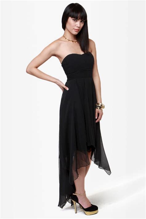 Little Black Dress Strapless Dress High Low Dress 6200 Lulus