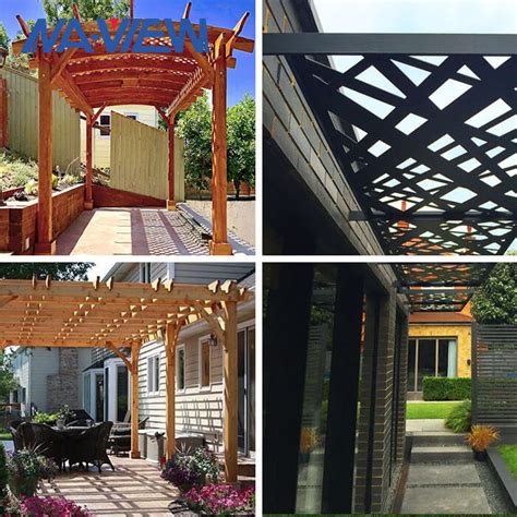 Preserve the fashion and comfort of your favorite gazebo with these convenient replacement pieces from big lots! Black Aluminum Pergola Patio Canopy Prefabricated Deck ...