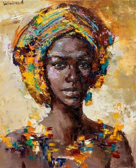 Artfinder African Woman Portrait Painting Orig By Anastasiya