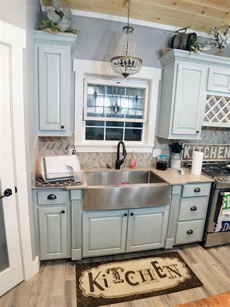 Define a lovely look in any kitchen with this french country design from classic family kitchen. Farmhouse Kitchen, Farmhouse Sink, Kitchen Chandelier ...