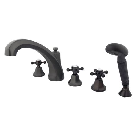 Pair a symmons roman tub faucet with your roman tub, soaking tub, or freestanding tub to create a luxurious atmosphere in any commercial or residential bathroom. Elements of Design Roman Tub Faucet and Diverter Hand ...