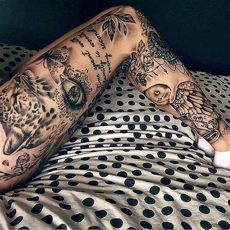 Pin Von Bree Ginther Auf Women S Leg Sleeve Tattoos Tattoo Oberschenkel Frau Bein Tattoos Für