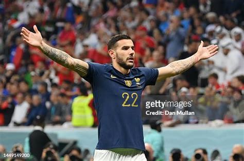 Theo Hernandez Of France Celebrates After Scoring The Teams First