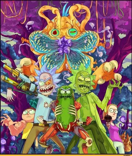 Póster Rick And Morty Animación Arte Personajes Icónicos Hd Meses Sin
