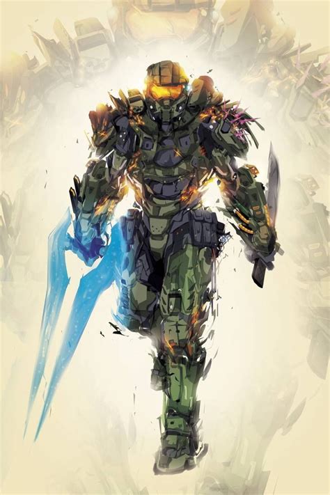 Gamefreaksnz Battle Damaged Chief Art By Justin Currie Fb Halo