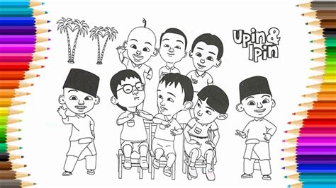 Coloring Upin And Ipin With Friends Youtube